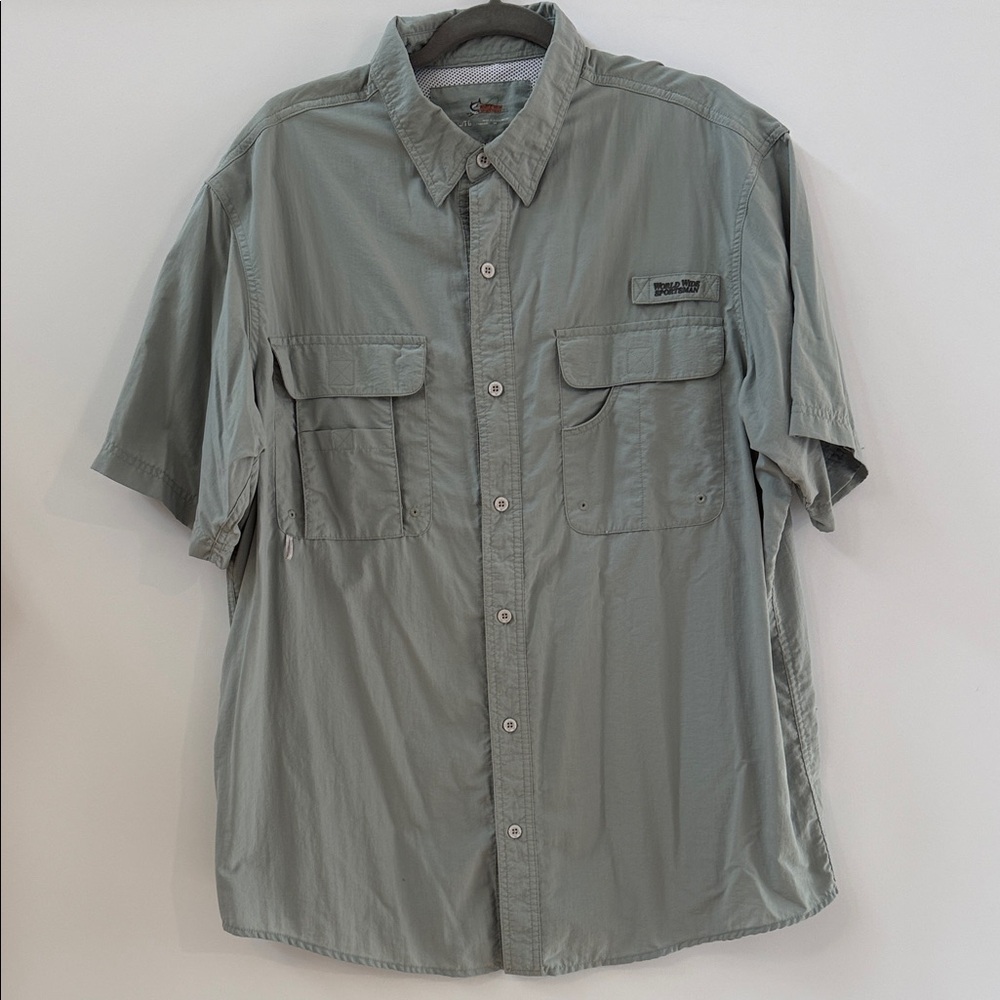 World Wide Sportsman Nylon Angler Short-Sleeve Button-Down Shirt Men’s XL